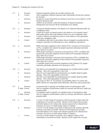Auditing and Assurance Services 6th Edition Solution Manual - Page 10 preview image
