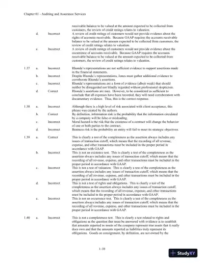 Auditing and Assurance Services 6th Edition Solution Manual - Page 11 preview image