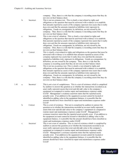 Auditing and Assurance Services 6th Edition Solution Manual - Page 12 preview image