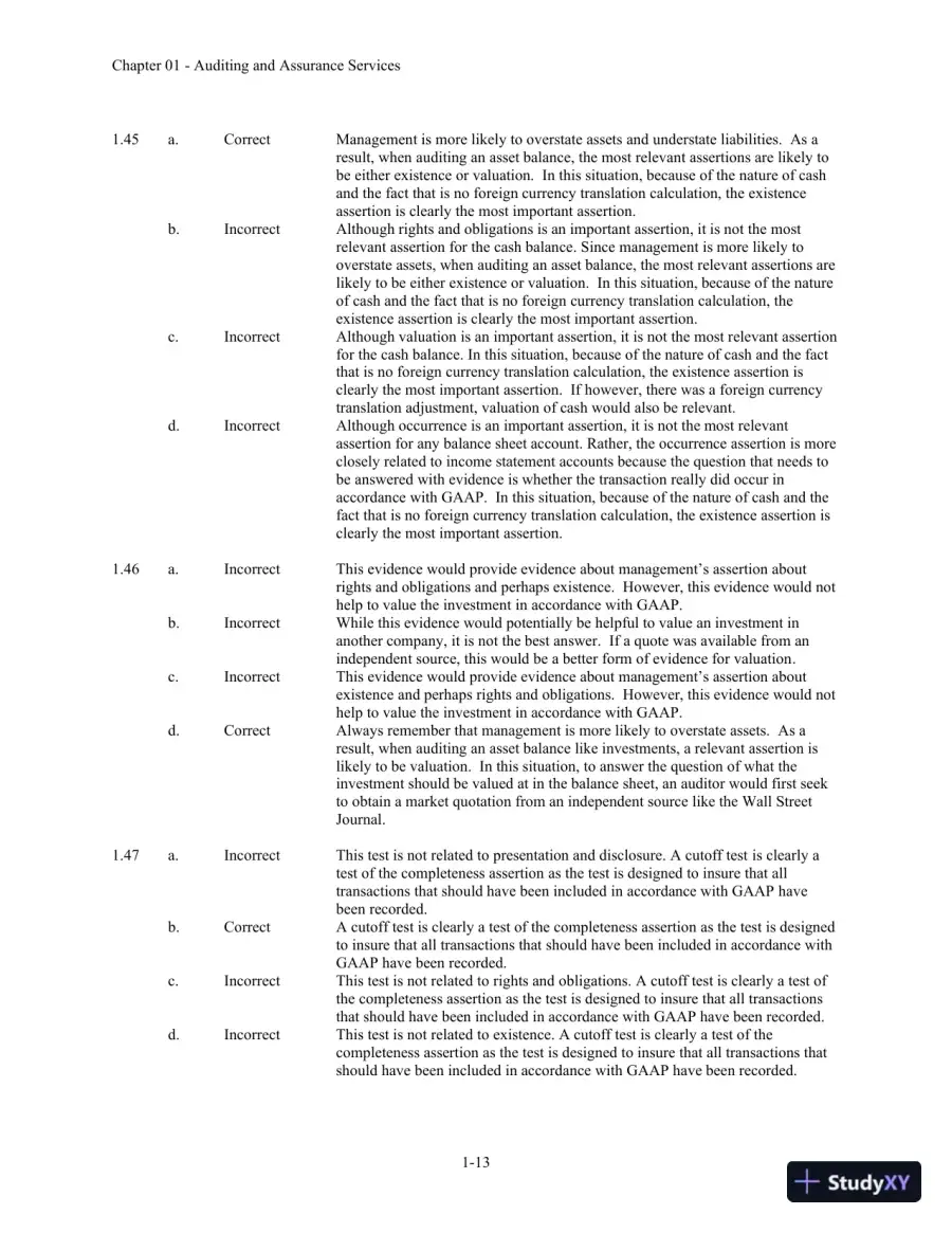 Auditing and Assurance Services 6th Edition Solution Manual, page 14