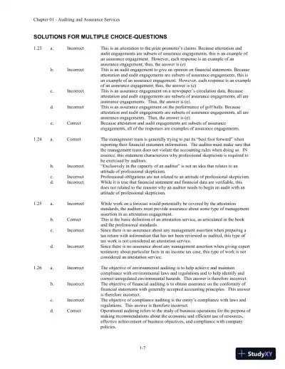 Auditing and Assurance Services 6th Edition Solution Manual - Page 8 preview image