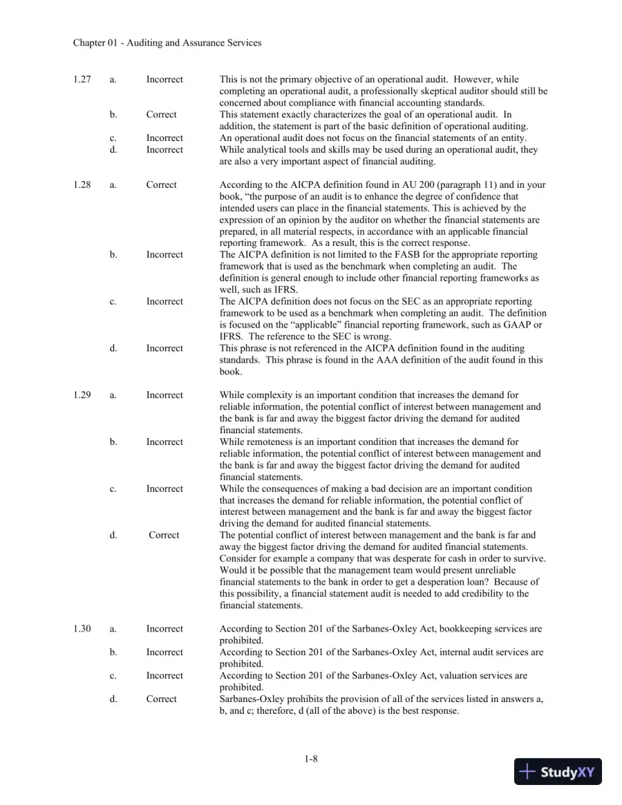 Auditing and Assurance Services 6th Edition Solution Manual, page 9