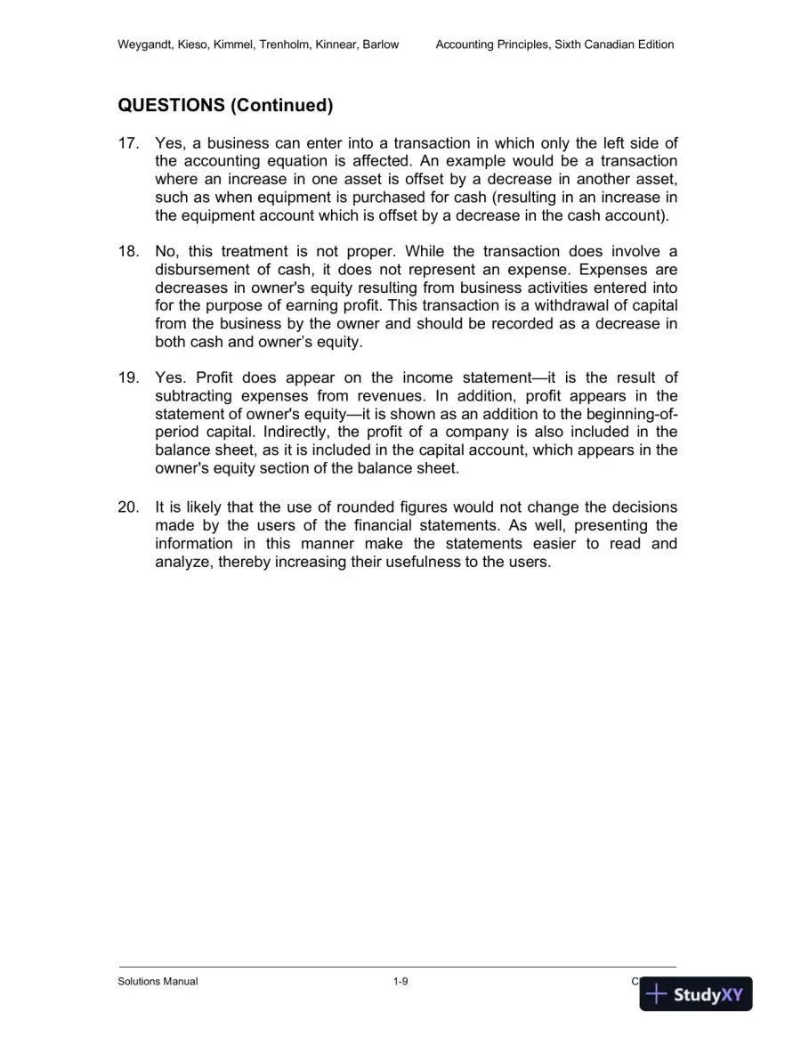 Accounting Principles, Sixth Canadian Edition Solution Manual, page 10