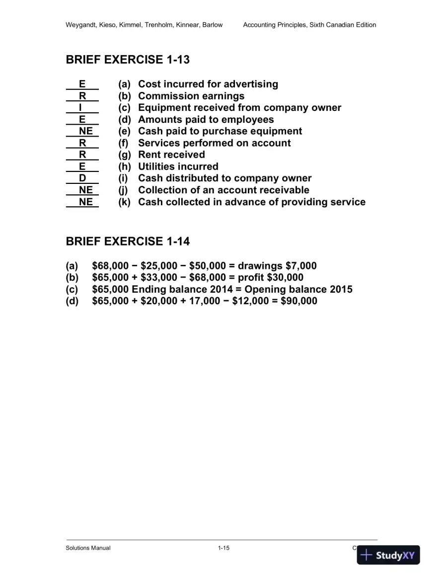 Accounting Principles, Sixth Canadian Edition Solution Manual, page 16