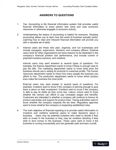 Accounting Principles, Sixth Canadian Edition Solution Manual - Page 6 preview image