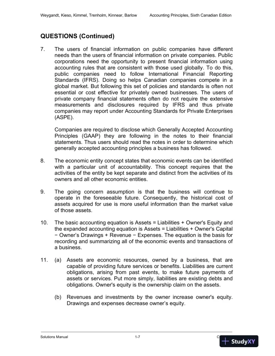 Accounting Principles, Sixth Canadian Edition Solution Manual, page 8