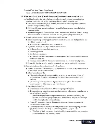 Class Notes for Nutrition and You, 4th Edition - Page 11 preview image