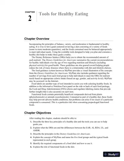 Class Notes for Nutrition and You, 4th Edition - Page 15 preview image