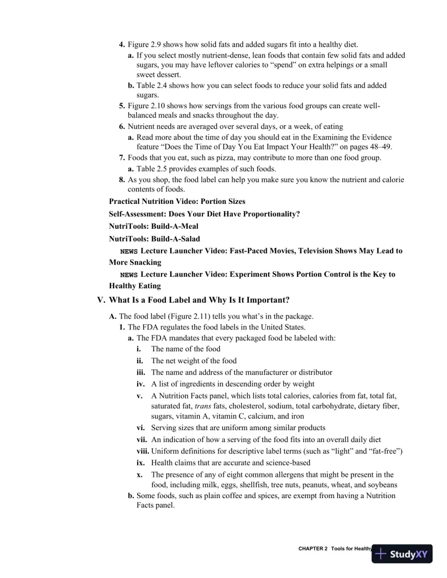 Class Notes for Nutrition and You, 4th Edition, page 19