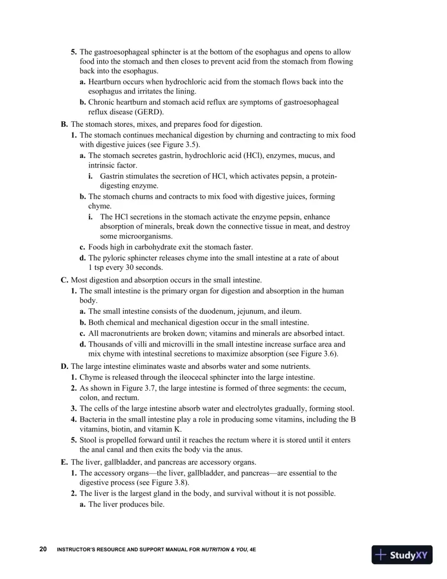Class Notes for Nutrition and You, 4th Edition, page 26