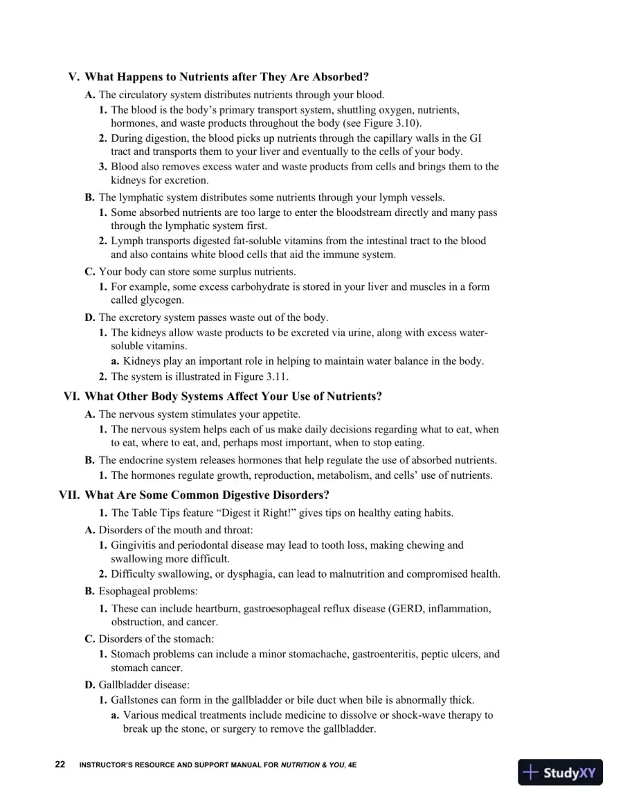 Class Notes for Nutrition and You, 4th Edition, page 28