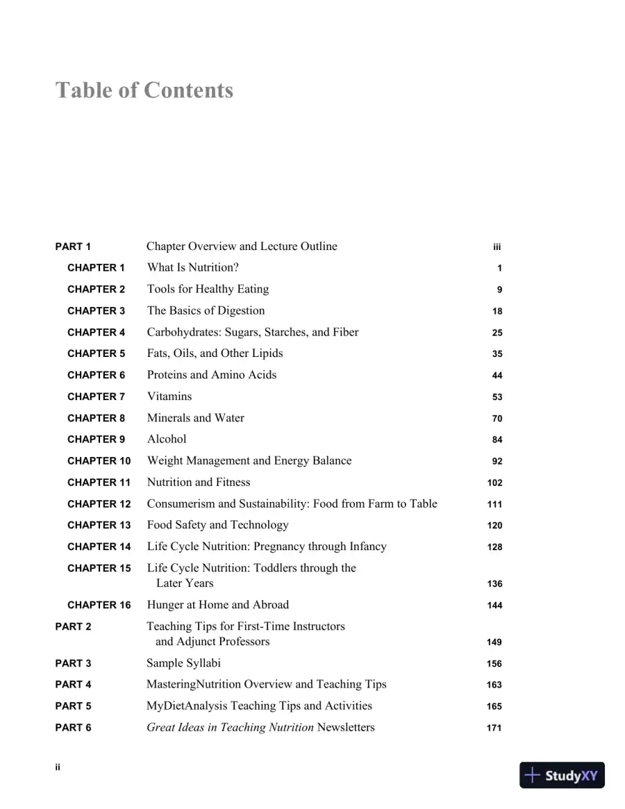 Class Notes for Nutrition and You, 4th Edition, page 3