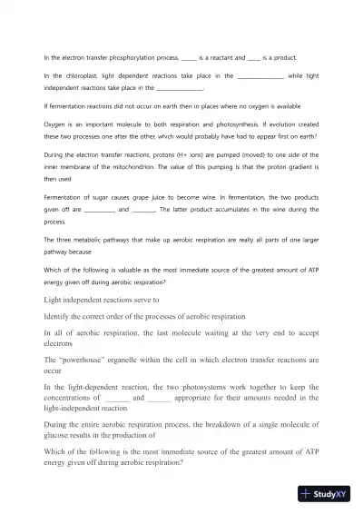 Liberty University BIOL 101 Quiz 6 Complete Solution Correct Answer Key - Page 3 preview image