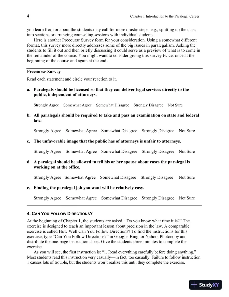 Solution Manual for Introduction to Paralegalism: Perspectives, Problems and Skills, 8th Edition, page 16