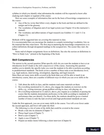 Solution Manual for Introduction to Paralegalism: Perspectives, Problems and Skills, 8th Edition - Page 5 preview image