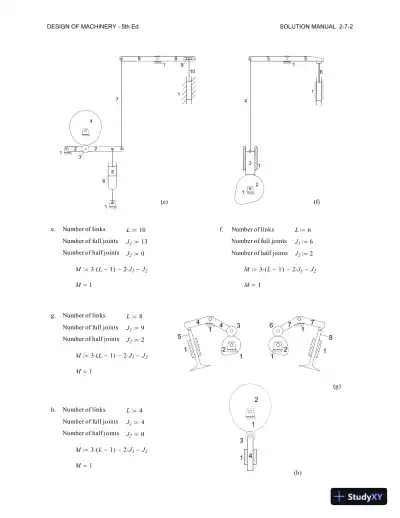 Solution Manual for Design of Machinery: An Introduction to the Synthesis and Analysis of Mechanisms and Machines, 5th Edition - Page 10 preview image