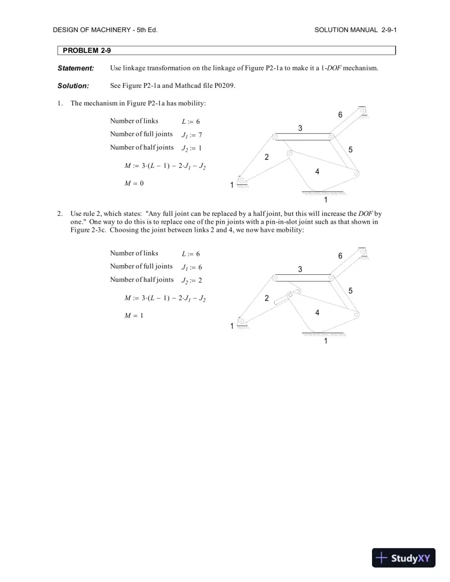 Solution Manual for Design of Machinery: An Introduction to the Synthesis and Analysis of Mechanisms and Machines, 5th Edition, page 12