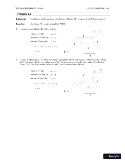 Solution Manual for Design of Machinery: An Introduction to the Synthesis and Analysis of Mechanisms and Machines, 5th Edition - Page 12 preview image