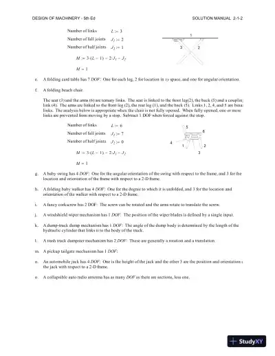 Solution Manual for Design of Machinery: An Introduction to the Synthesis and Analysis of Mechanisms and Machines, 5th Edition - Page 3 preview image