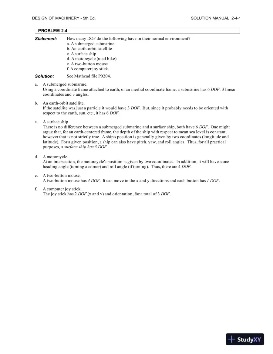 Solution Manual for Design of Machinery: An Introduction to the Synthesis and Analysis of Mechanisms and Machines, 5th Edition, page 6