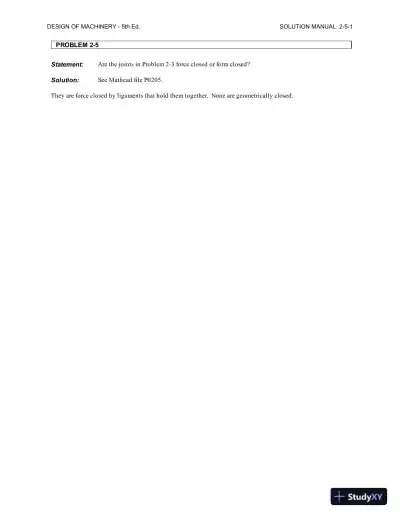 Solution Manual for Design of Machinery: An Introduction to the Synthesis and Analysis of Mechanisms and Machines, 5th Edition - Page 7 preview image