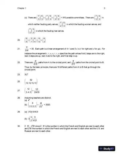 Solution Manual for First Course in Probability, 9th Edition - Page 6 preview image