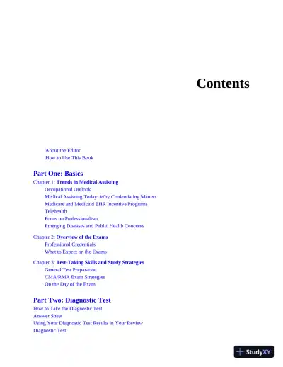 Medical Assistant Exam Prep: Your All-in-One Guide to the CMA and RMA Exams (2020) - Page 10 preview image