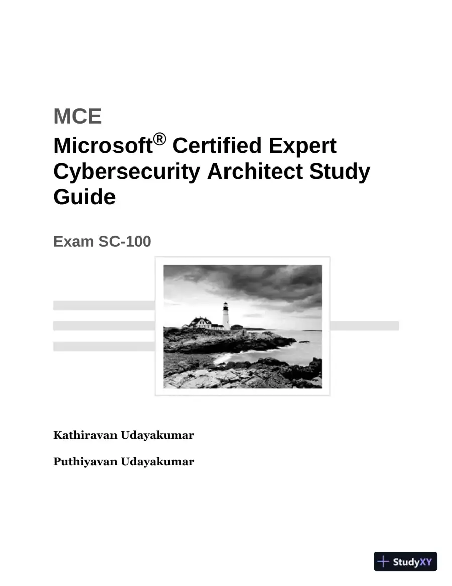 MCE Microsoft Certified Expert Cybersecurity Architect Study Guide: Exam SC-100 (2023), page 15