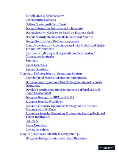 MCE Microsoft Certified Expert Cybersecurity Architect Study Guide: Exam SC-100 (2023) - Page 4 preview image