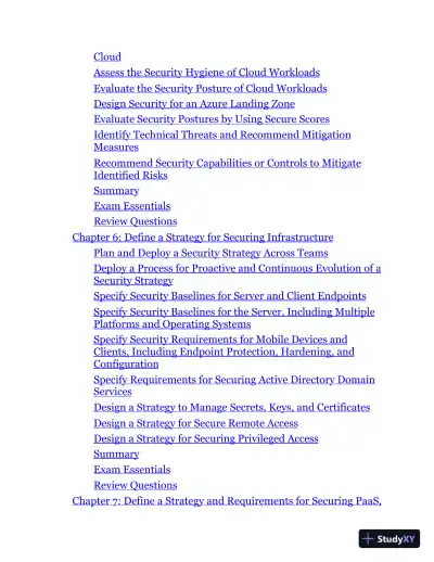 MCE Microsoft Certified Expert Cybersecurity Architect Study Guide: Exam SC-100 (2023) - Page 6 preview image