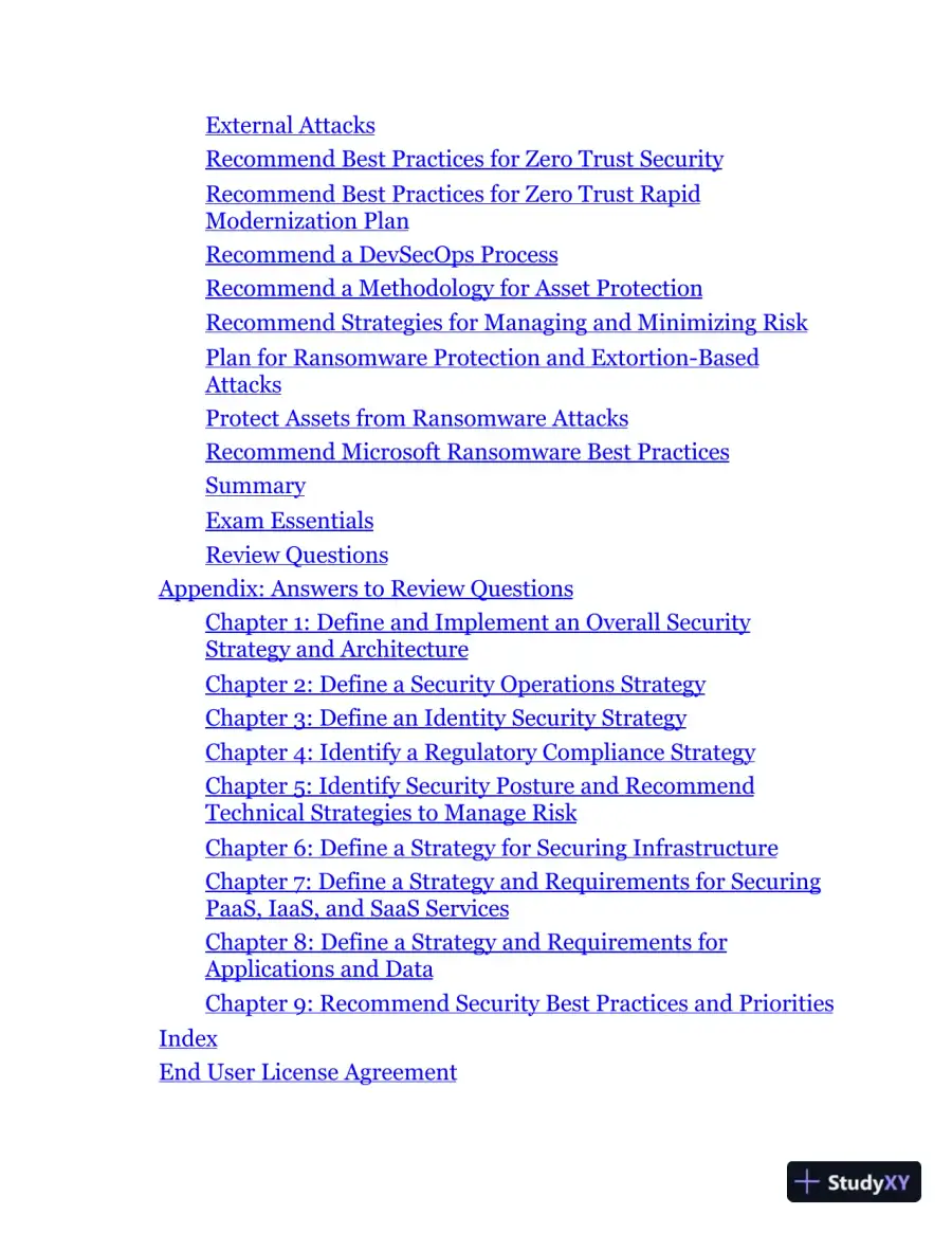 MCE Microsoft Certified Expert Cybersecurity Architect Study Guide: Exam SC-100 (2023), page 8