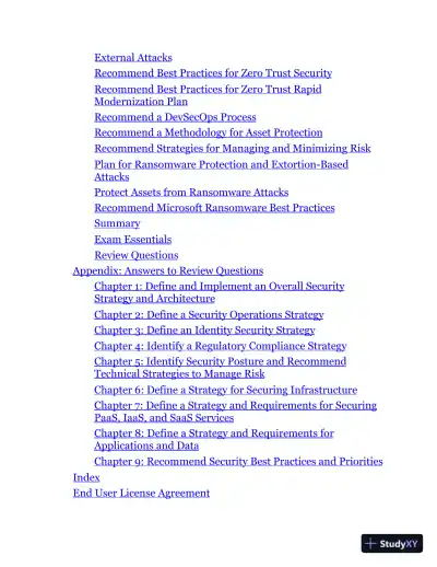 MCE Microsoft Certified Expert Cybersecurity Architect Study Guide: Exam SC-100 (2023) - Page 8 preview image