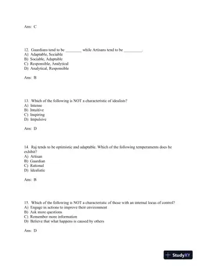 Managing Human Behavior in Public and Nonprofit Organizations Fourth Edition Test Bank - Page 13 preview image