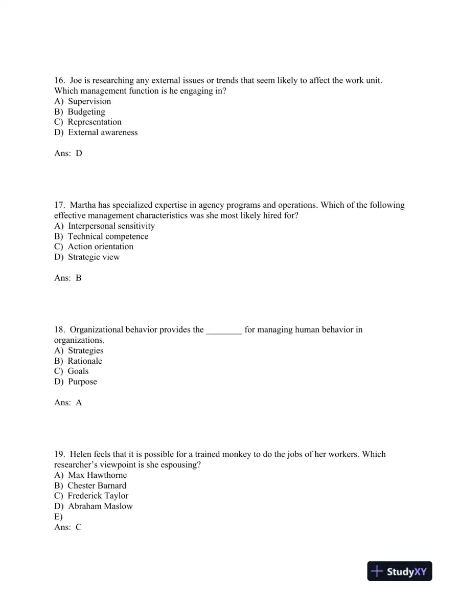 Managing Human Behavior in Public and Nonprofit Organizations Fourth Edition Test Bank, page 6