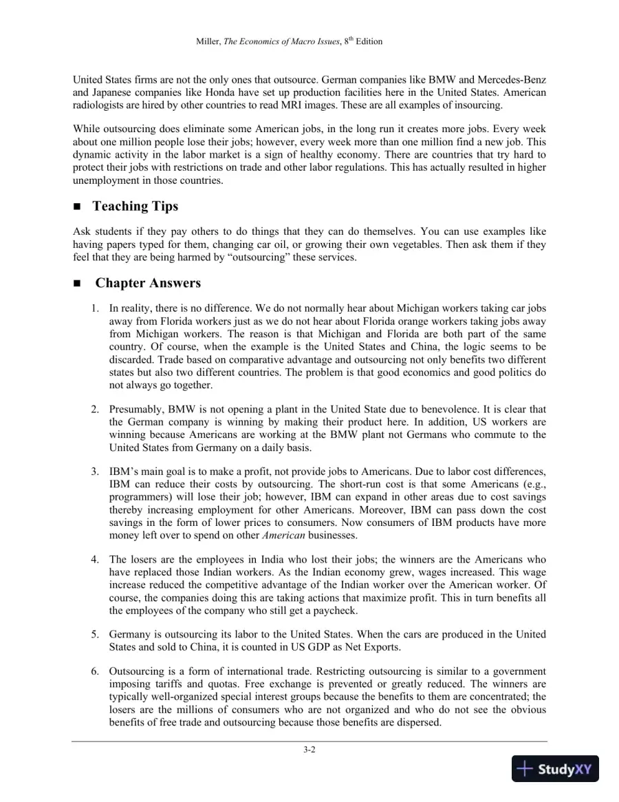 Solution Manual for Economics of Macro Issues, 8th Edition, page 11