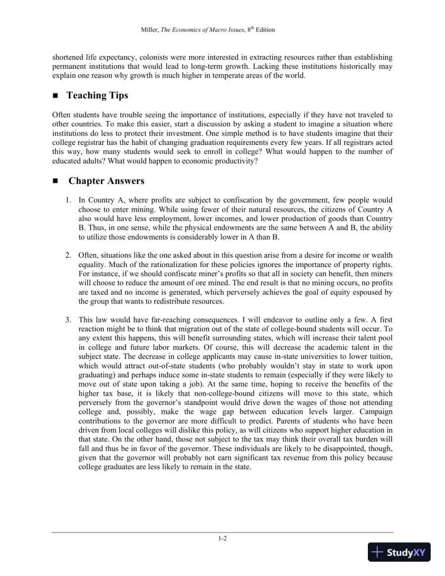 Solution Manual for Economics of Macro Issues, 8th Edition, page 5