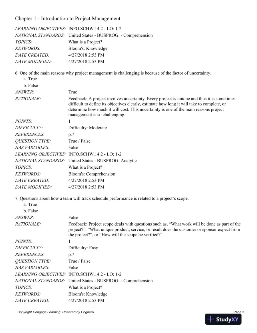 Information Technology Project Management, 9th Edition Test Bank, page 4