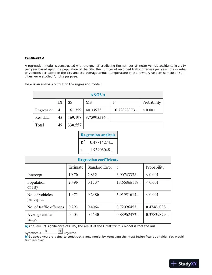 Analysis and Interpretation of Multiple Linear Regression Models, page 3
