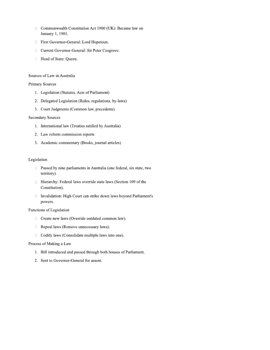 Introduction to the Australian Legal System, page 2