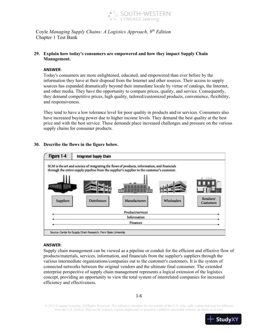 Test Bank For Supply Chain Management: A Logistics Perspective, 9th Edition, page 7