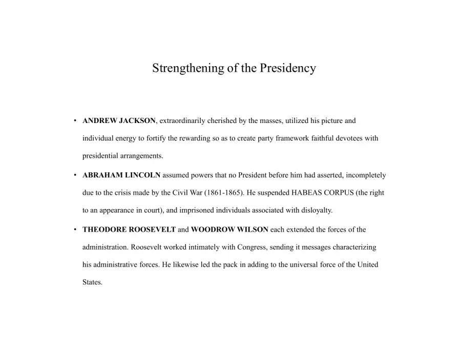 Presidential Power, page 2