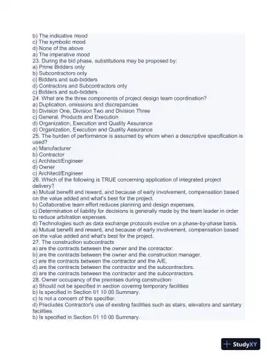 Construction CDT Exam With Answers (100 Solved Questions) - Page 5 preview image