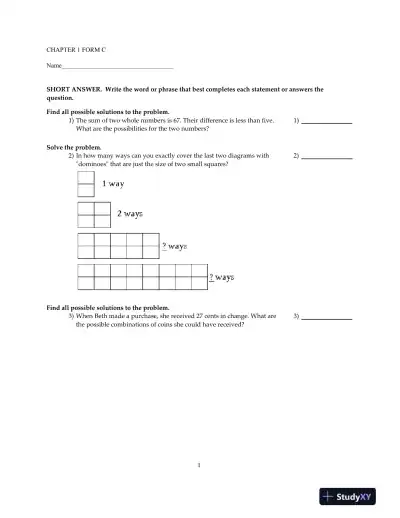 Test Bank for Differential Equations and Boundary Value Problems: Computing and Modeling, 5th Edition - Page 15 preview image