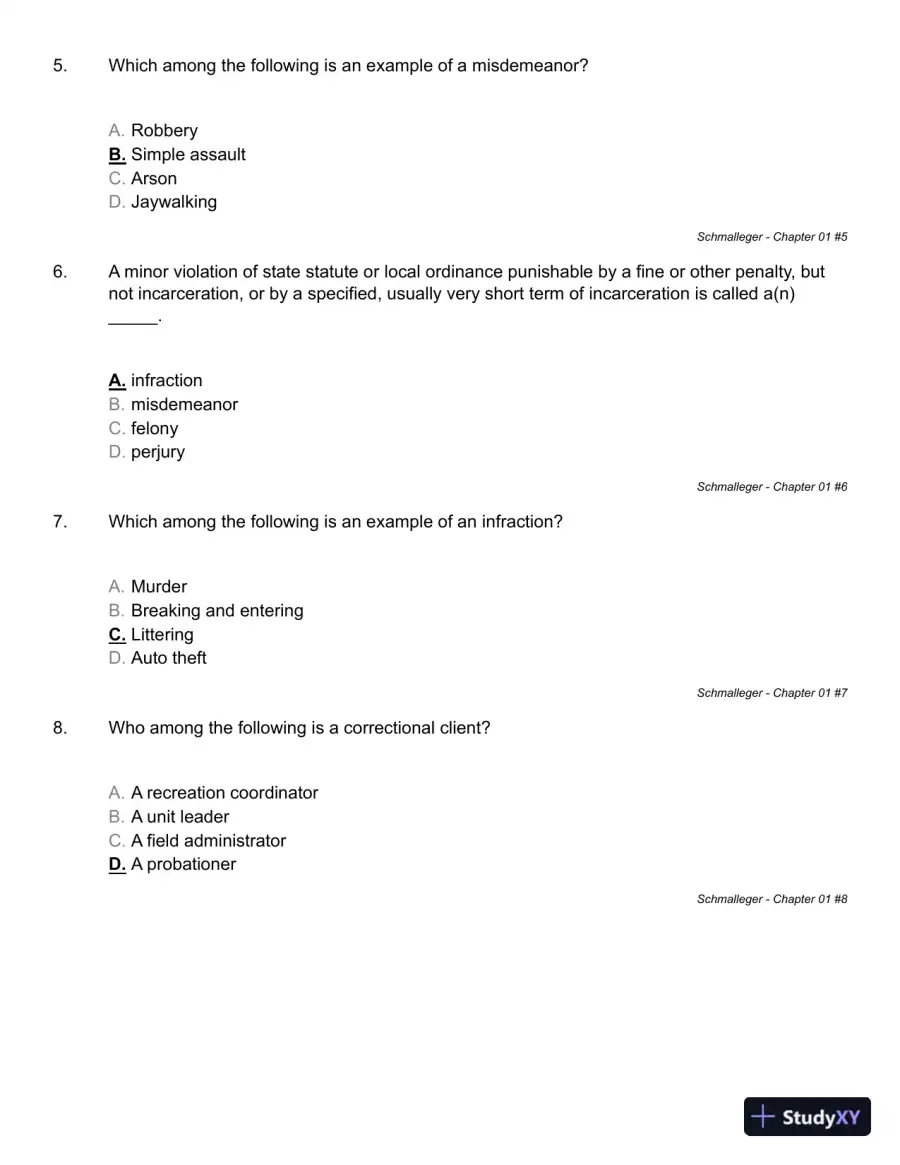 Corrections in the 21st Century 7th Edition Test Bank, page 10