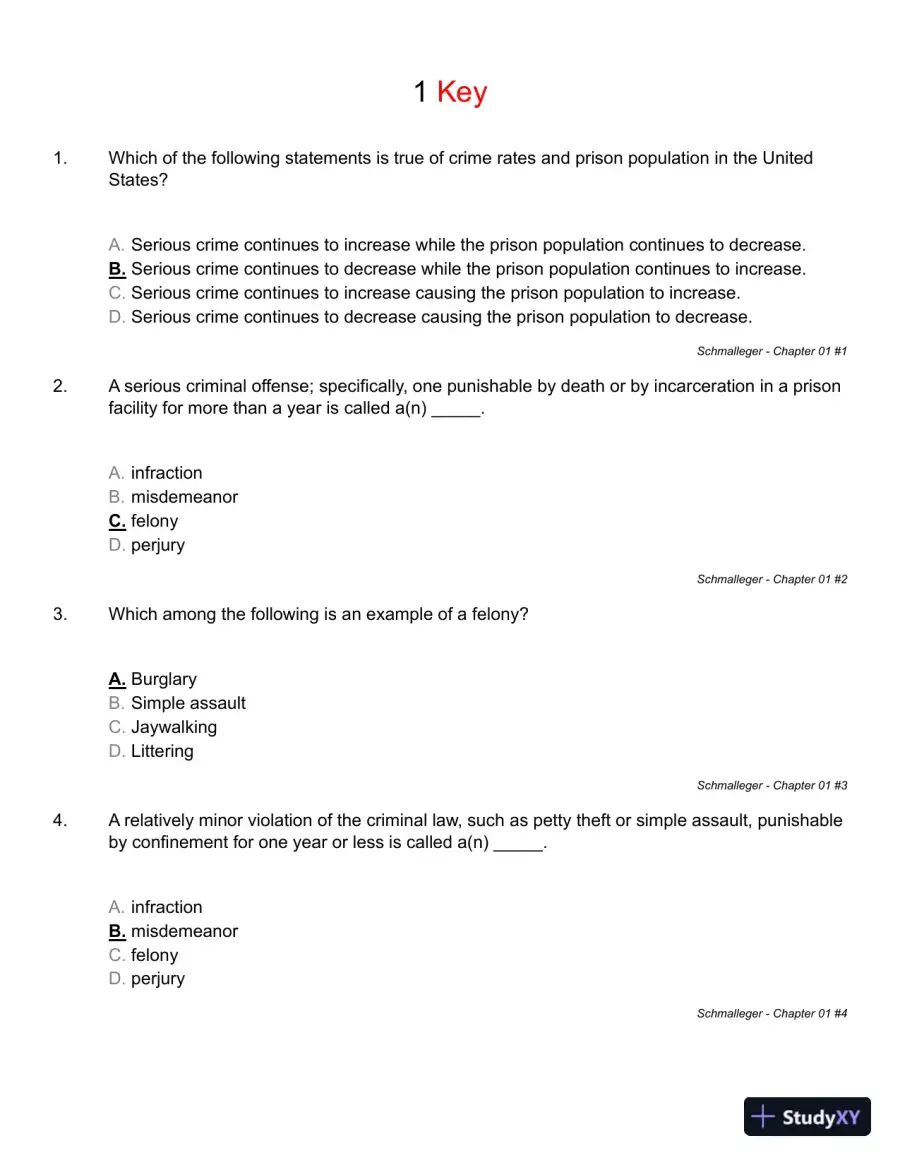 Corrections in the 21st Century 7th Edition Test Bank, page 9