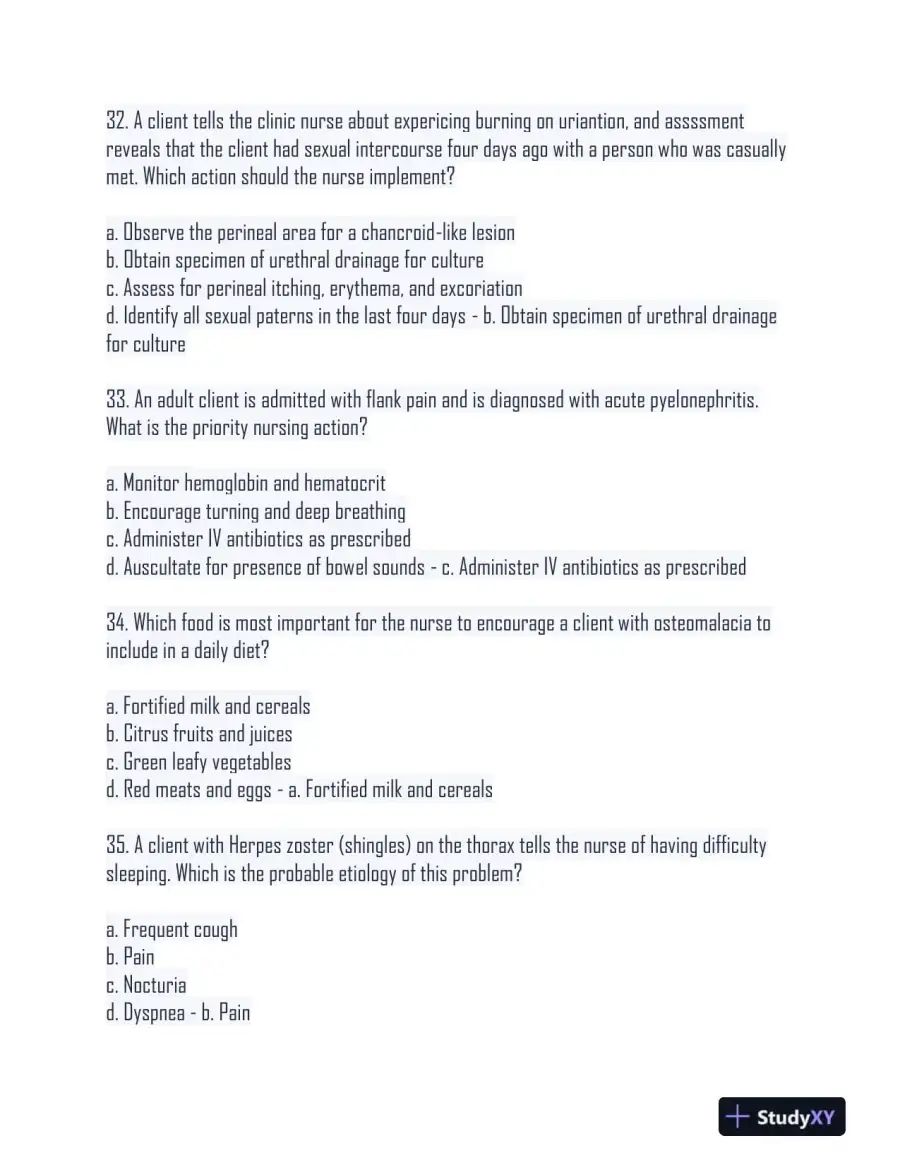 2024 HESI Medical Surgical Nursing Practice Exam With Answers (233 Solved Questions), page 11