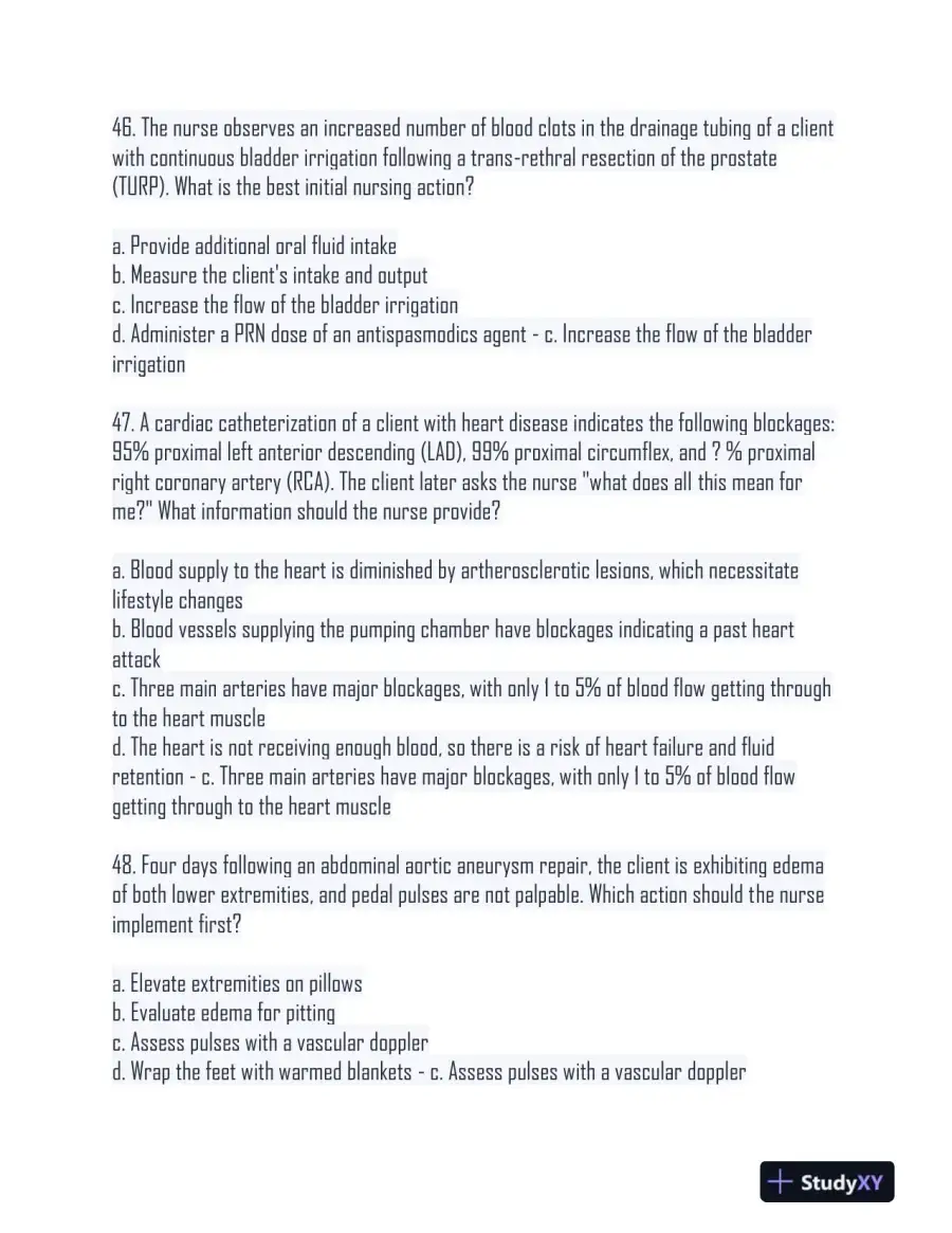 2024 HESI Medical Surgical Nursing Practice Exam With Answers (233 Solved Questions), page 15