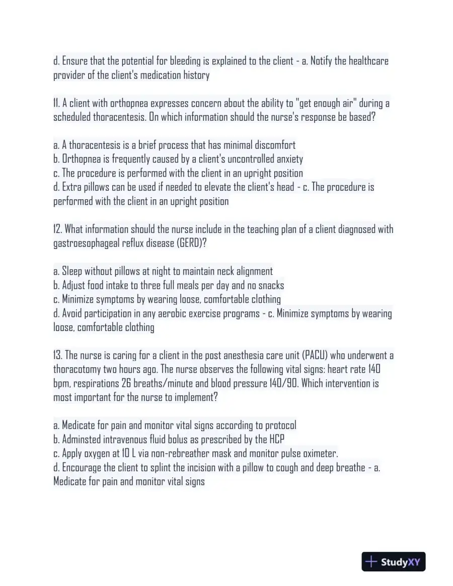 2024 HESI Medical Surgical Nursing Practice Exam With Answers (233 Solved Questions), page 5