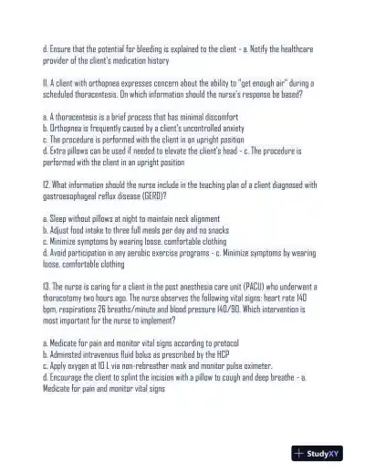 2024 HESI Medical Surgical Nursing Practice Exam With Answers (233 Solved Questions) - Page 5 preview image