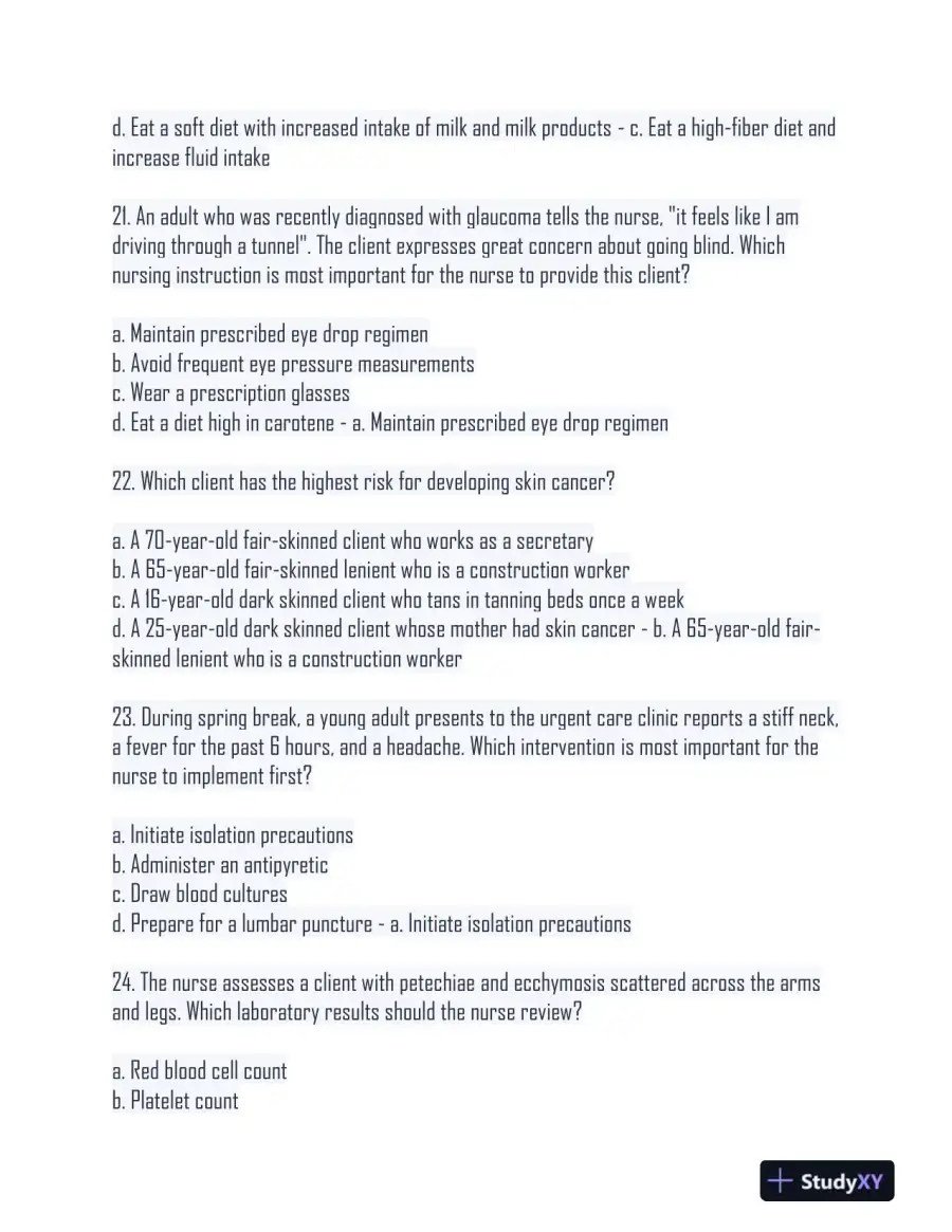 2024 HESI Medical Surgical Nursing Practice Exam With Answers (233 Solved Questions), page 8